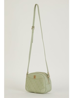 Tramlı Alfabe Su Yesili Kadın Omuz Çantası 05PO22Y1534