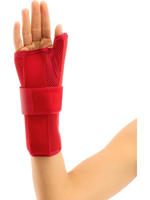 Ortholand Statik Baş Parmak Destekli El Bilek Splinti Airtex Kırmızı