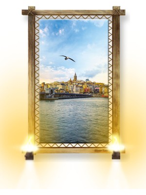 Miyrem Rustik,ledli Kanvas Tablo  Istanbul K