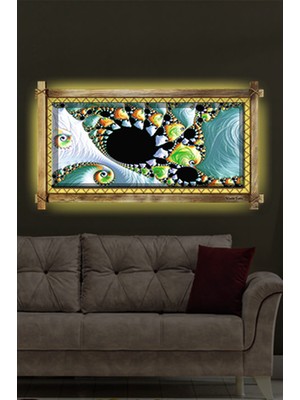 Miyrem Rustik,ledli Kanvas Tablo  Soyut O