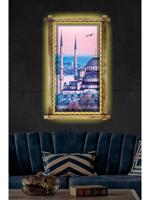 Miyrem Rustik,ledli Kanvas Tablo  Istanbul Camii B