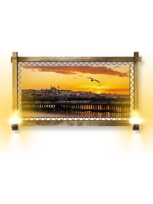 Miyrem Rustik,ledli Kanvas Tablo  Istanbul O