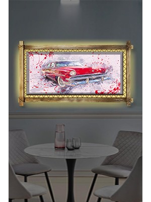 Miyrem Rustik,ledli Kanvas Tablo  Antika Araba K