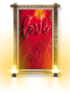 Miyrem Rustik,ledli Kanvas Tablo  Love K