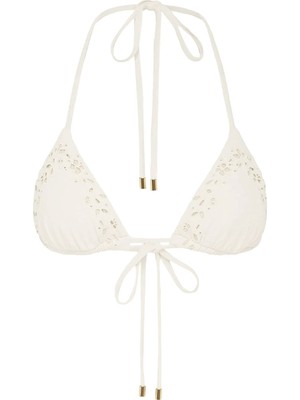Dantel Işlemeli Üçgen Bikini Üstü