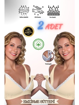 Pamuklu Hamile-Lohusa Emzirme Sütyeni-2'li Paket