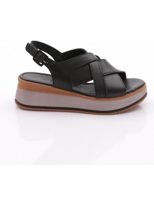 Dgn 650-22229 Kadin Kalin Taban Sandalet