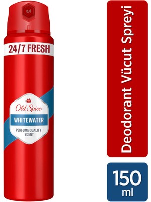Old Spice Whitewater Erkek Deodorant Vücut Spreyi 150 ml Alüminyum İçermeyen Uzun Süre Kalıcı Koku