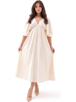 Janes 6276 Elbise-Bej