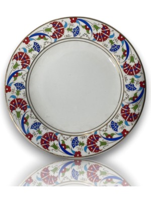 Dm Porselen Beyaz Karanfil Porselen Tabak 25 cm