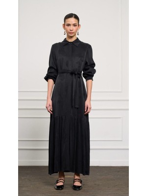 Nuss Elbise Siyah 2044