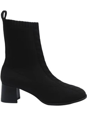 Pahabu Poletto  Tekstil Sıyah Bot Topuklu 7734 16
