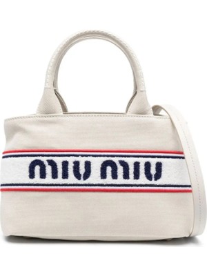 Canvas Embroidered Logo Tote Bag