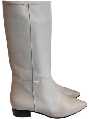 Tufan Shoes Ten  Deri Kısa Boy Çizme