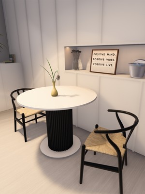 Moka Park AVM Antoryum Yuvarlak Yemek Masası Mutfak Masası 90 cm