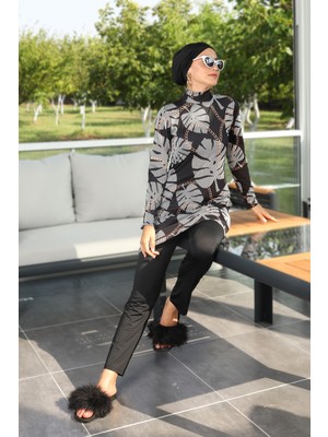 REMSA Likralı Tam Kapalı Tesettür Mayo 268-515 Siyah