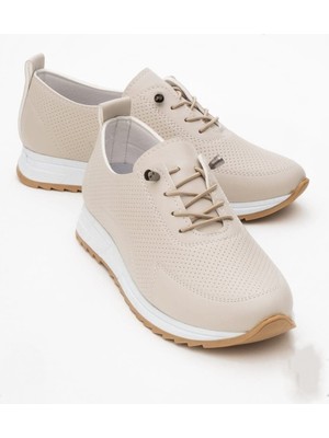 Günlük Esnek Spor Delikli Rahat Lastik Bağcıklı Memory Tabanlı Yürüyüş Spor Ayakkabısı