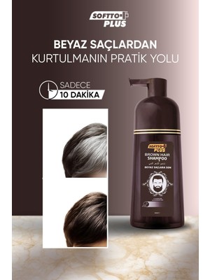 Softto Plus 350 ml Kahverengi Saç Boyası Köpük Amonyaksız Formül ile Beyaz Saçları Kapatır
