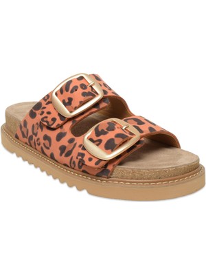 Mammamia D25YT-1445 Günlük Leopar Kadın Terlik