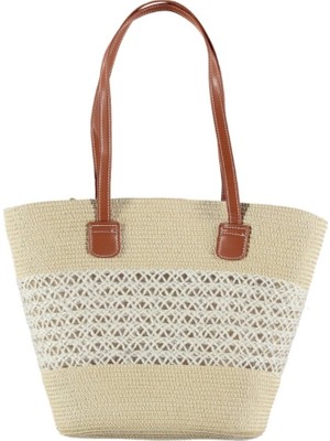 Beach Class Tasarım Model Premıum Kadın Hasır Plaj Çanta