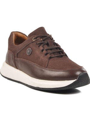 Kahve Nubuk Hakiki Deri Erkek Casual Ayakkabı Pika M