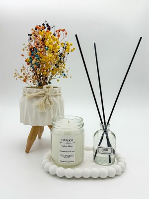 Kavun Kokulu Mum ve Oda Kokusu, Özel Tepsili Figürlü Cam Kavanoz