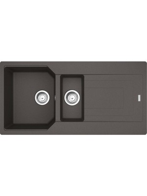 Franke Urban Ubg 651-100 Granit Slate Grey Evye, Active Plus Doccia Krom Armatür