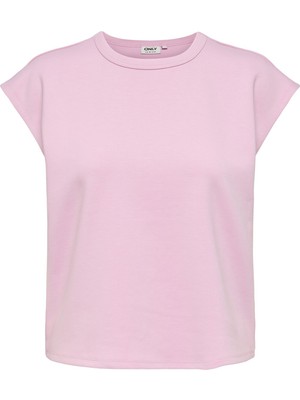 Only Kadın Onllucıa Bisiklet Yaka Kolsuz T-Shirt 15346670 Pembe