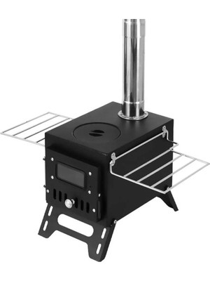 Madfox Woodlander Portatif Katlanır Kamp Çadır Sobası Black