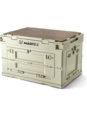 Madfox çok fonksiyonlu katlanabilir kamp saklama kutusu [ seyahat organizatörü ] khaki-60 lt