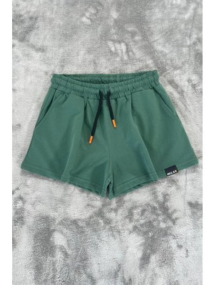 Kemerli Bağcıklı %100 Pamuk Kız Çocuk Şort