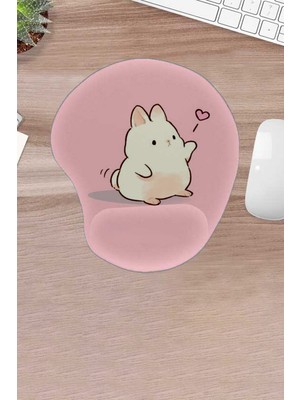 Karmat Damla, Pembe, Tatlı Oyuncak, Bilek Destekli Konforlu Mouse Pad, Ergonomik Bilgisayar Faresi Pedi, Bilgisayar Aksesaurı