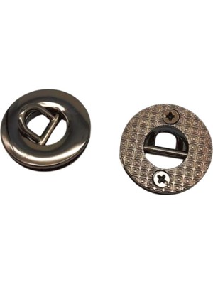 Angel Çanta Aksesuar Füme Renk Yuvarlak Vidalı Kuş Gözü 2 Adet (Mini D Halkalı) (Iç Ölçüsü 1 Cm, Dış Ölçüsü 2.5 cm )