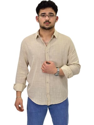 Erkek Spor Silim Fit Uzun Kol Gömlek G5005 BGL-ST04494