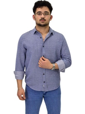 Erkek Spor Silim Fit Uzun Kol Gömlek G5011 BGL-ST04495