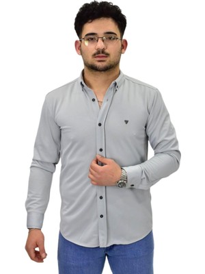 Erkek Spor Silim Fit Uzun Kol Gömlek BGL-ST04484