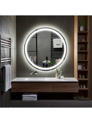 Aura Led'li Kumlamalı Lavabo & Banyo Aynası (Dokunmatik Sensörlü)