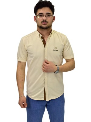 Erkek Spor Silim Fit Kısa Kol Gömlek BGL-ST04481