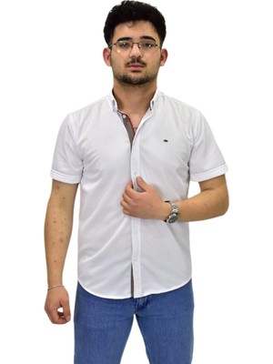 Erkek Spor Silim Fit Kısa Kol Gömlek BGL-ST04480