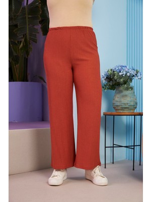 Rmg Bürümcük Kumaş Büyük Beden Kiremit Pantolon