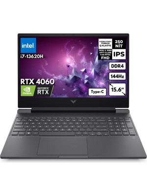 Hp Victus 15-FA1085NT I7-13620H 64 GB 1 TB SSD RTX4060 (8gb) 144Hz 15.6" Fhd Windows 11 Pro Gaming Notebook B10FNEAHMF24