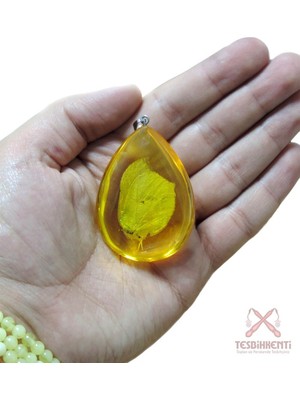 Tesbihkenti Beyaz Kelebek Fosilli Anahtarlık