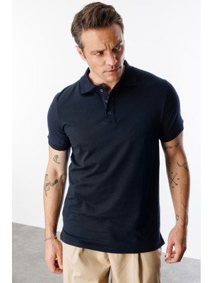  erkek Çekmeyen Pamuklu Kumaş Regular Fit Standart Kesim Polo Yaka Tişört Poloyaka-T-Shırt1