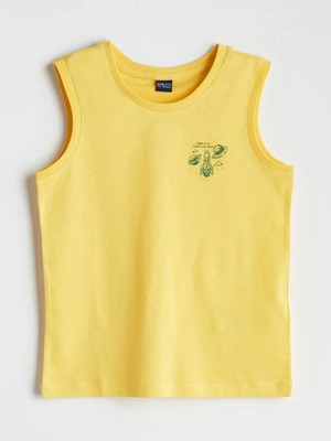 Lcw Eco sari Bisiklet Yaka Erkek Çocuk Atlet