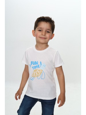 Toontoy Erkek Çocuk Su Kaplumbağası Baskılı Tişört