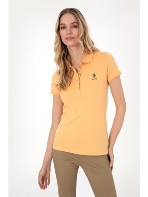 U.S. Polo Assn. Kadın Kavun Basic Polo Yaka Tişört 50307689-VR202