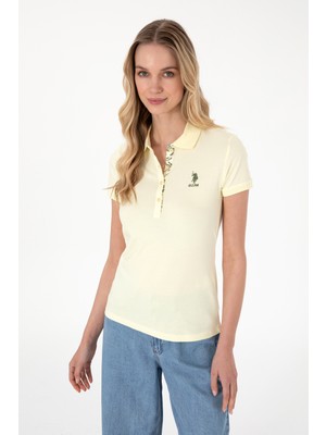 U.S. Polo Assn. Kadın Limon Basic Polo Yaka Tişört 50300896-VR035