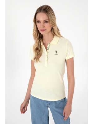 U.S. Polo Assn. Kadın Limon Basic Polo Yaka Tişört 50307689-VR035