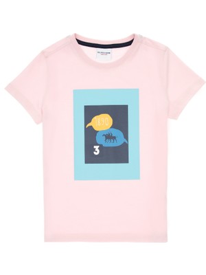 U.S. Polo Assn. Erkek Çocuk Açık Pembe Bisiklet Yaka Tişört 50307152-VR078