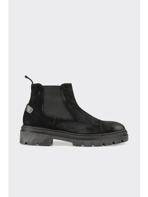 Elle Siyah Deri Erkek Günlük Bot